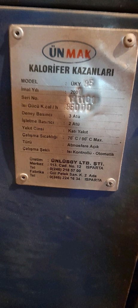 ÜNMAK Katı yakıtlı kat kalorifer kazani - 2
