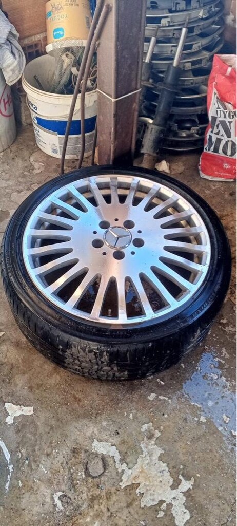 18 mercedes jant lastik 5x112 225.40.18 2 tane jant kaynaklı - 2
