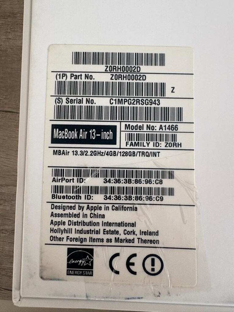 Apple Mac book Air A1466 model 500 gb yükseltilmiş ssd-2.2 ghz i7 iş. - 3