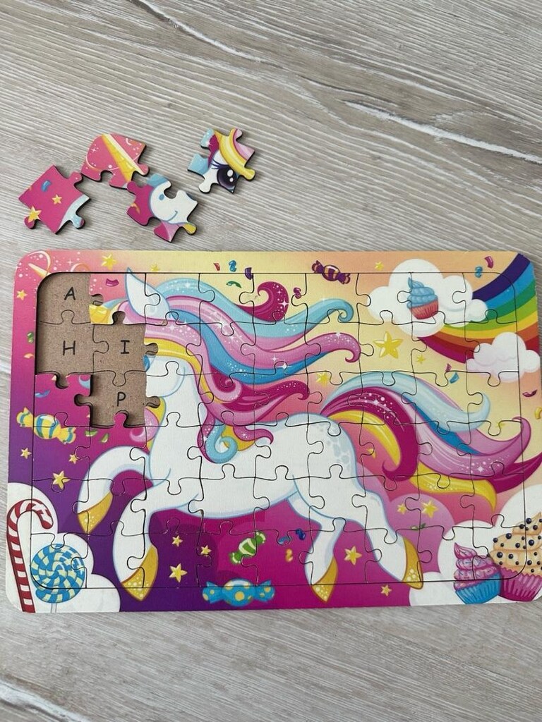Unicorn 54 Parça Ahşap Çerçeveli Puzzle Yapboz - 2