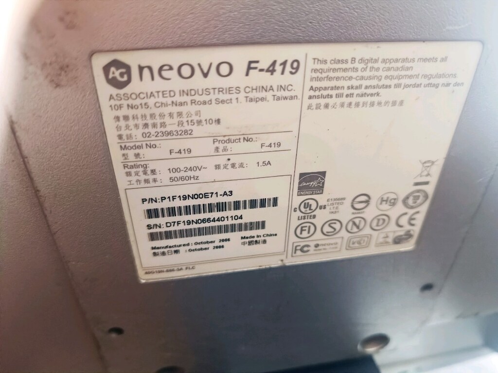 Neovo F-419 Monitör 19" VGA Dvi .pixel - 6
