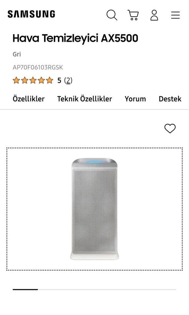 samsung Hava Temizleyici AX5500 garantili kutusu açılmamış sıfır - 4