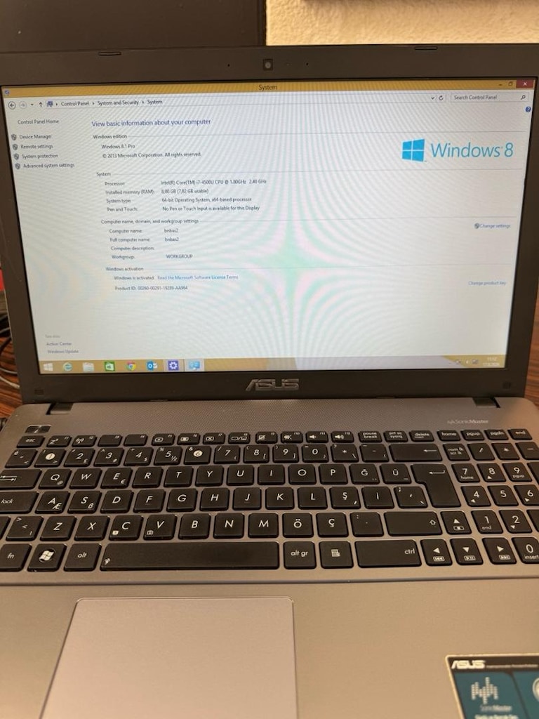 Temiz Asus i7 4.Nesil / 8GB RAM / 1TB HDD / Nvidia 840M - 3