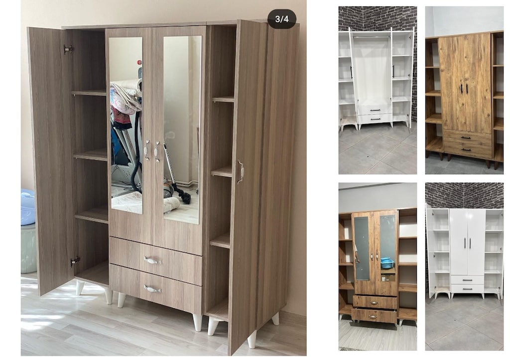 4 kapaklı elbise dolabı zbqcahmkbt - 5