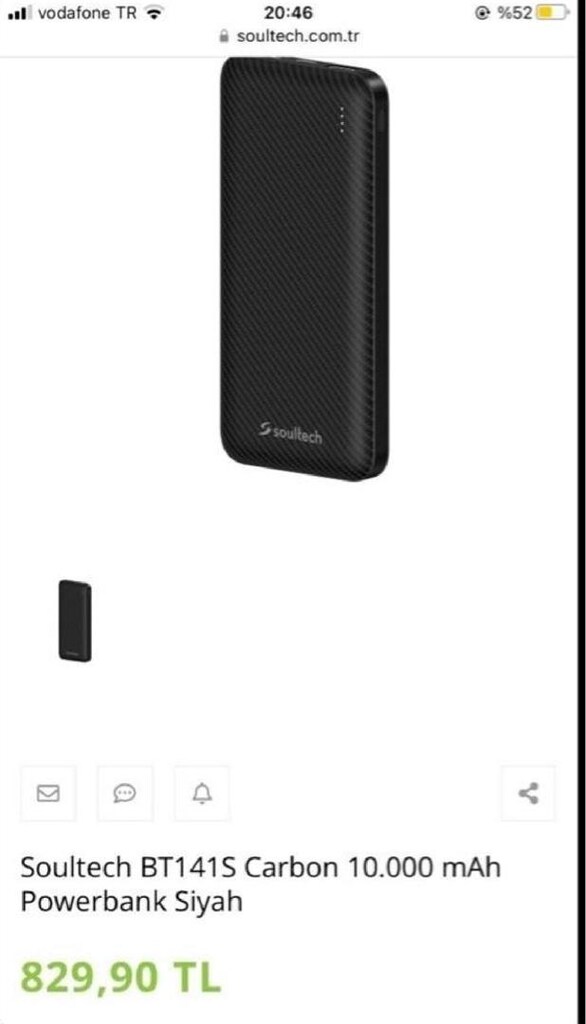Orjinal Soultech BT141S Carbon 10.000Mah Açılmamış Kutusunda Powerbank - 4