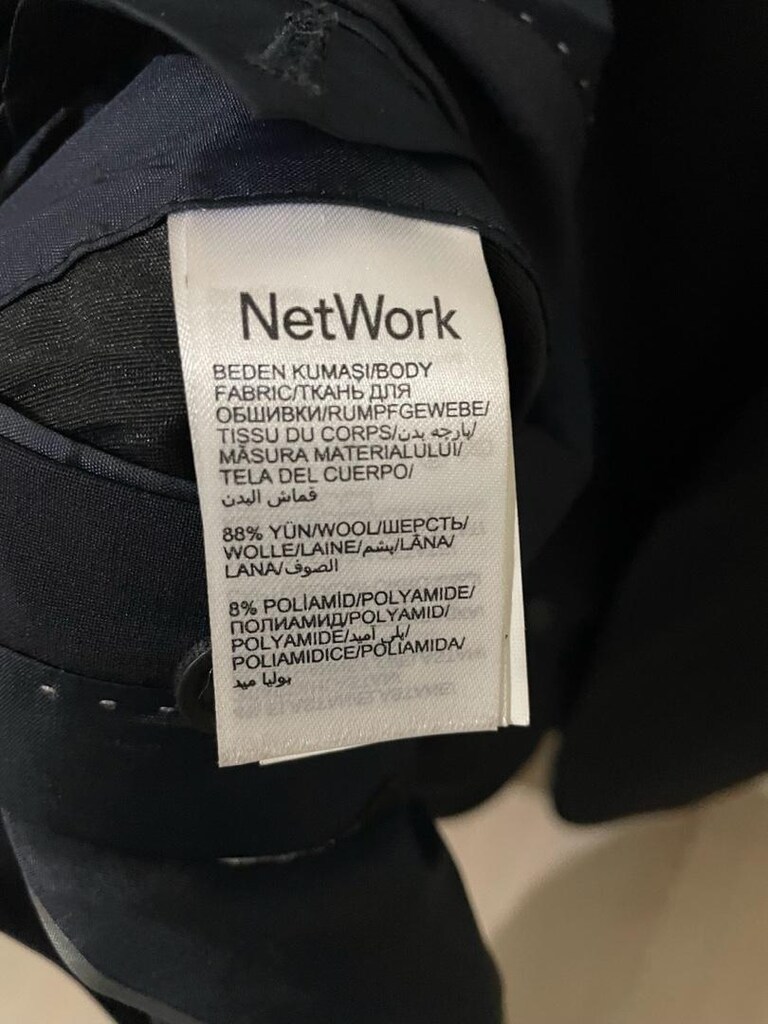 lacivert Network yün takım elbise - 3