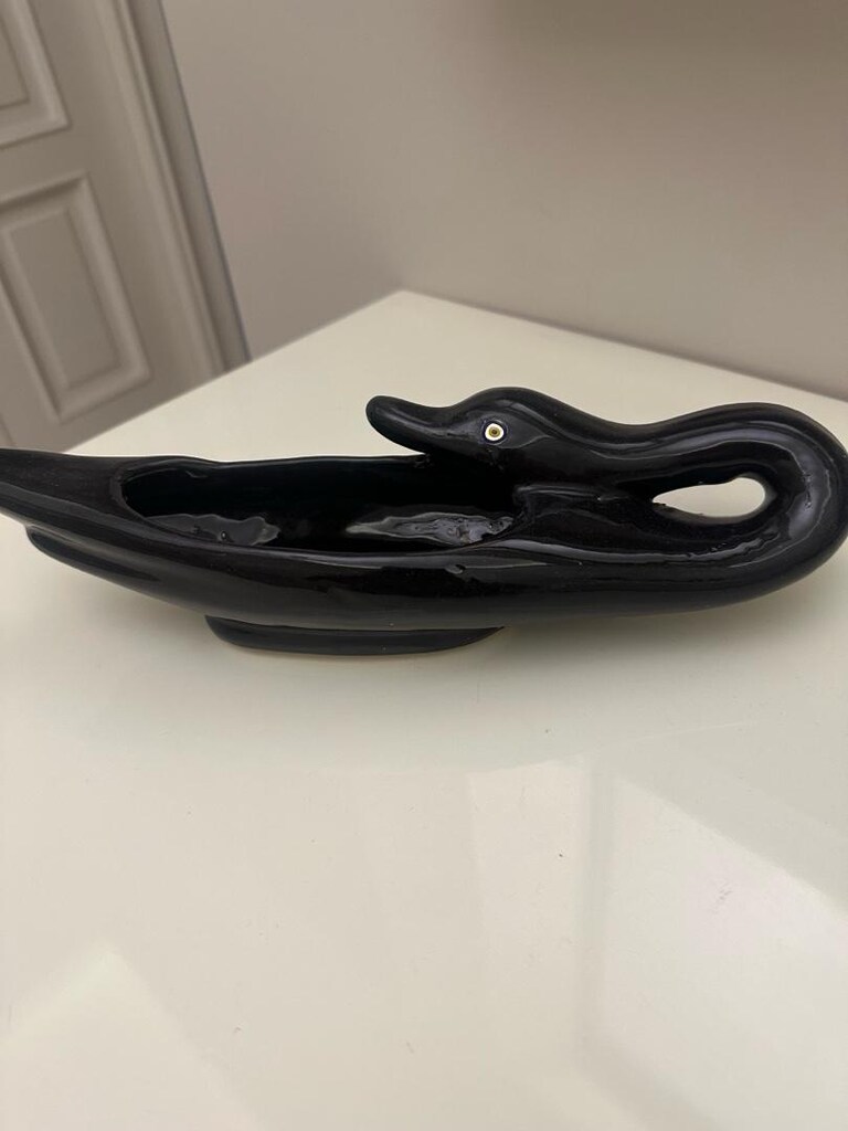 Vintege porselen siyah dekoratif obje 32 cm - 5