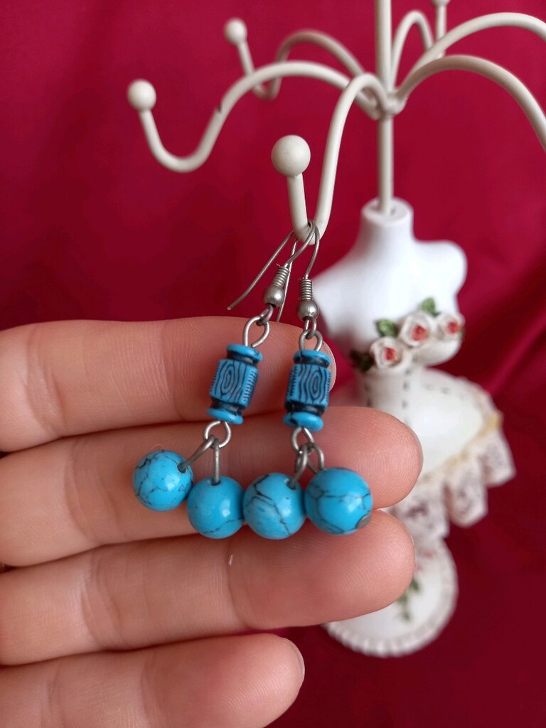 turkuaz kadın küpe - 3