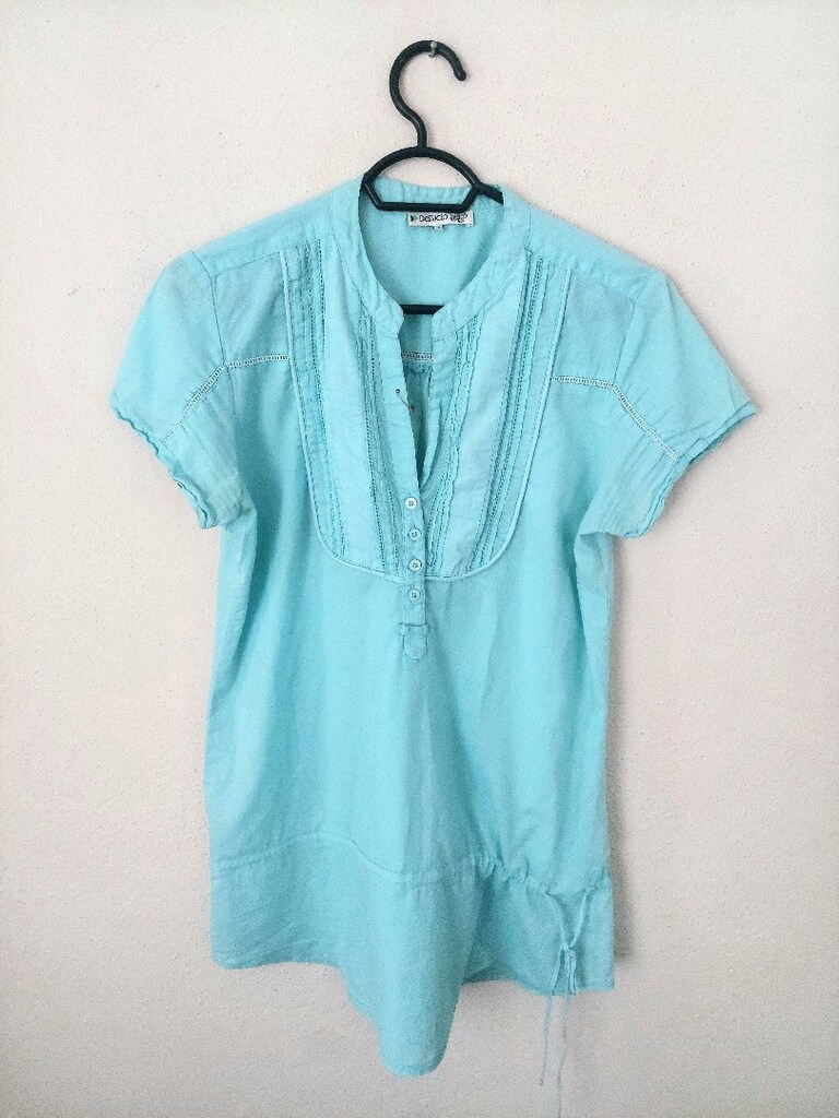 Defacto kadın aqua renk dokuma tunik