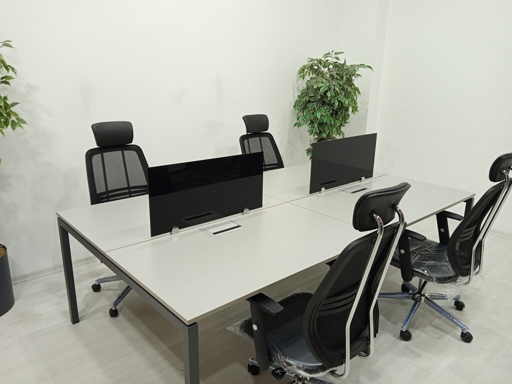 ATOM OFİS- SES YALITIMLI DATAPORTLU 4'LÜ MDF WORKSTATION (SIFIR) - 8