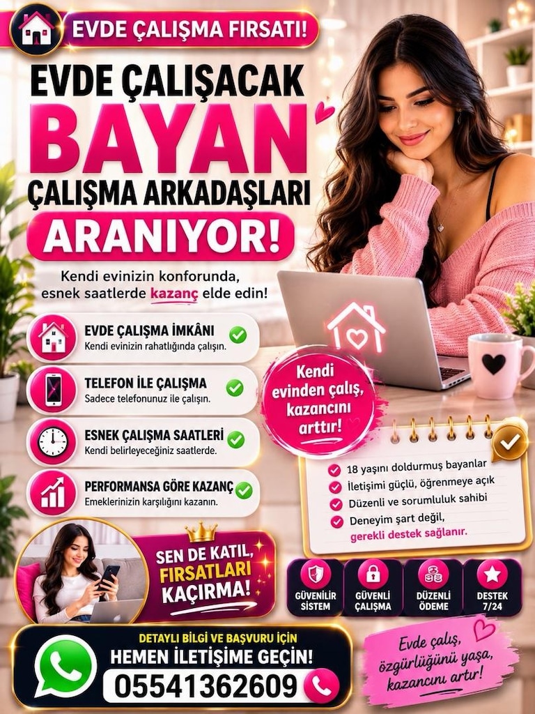 evde çalişacak bayan elaman