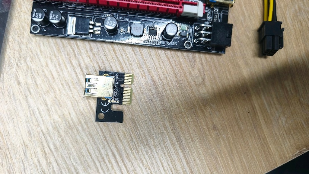 PCI-E Riser Kartı Ver009S (1x to 16x) Ekran Kartı Uzatma Kablosu & Ada - 11