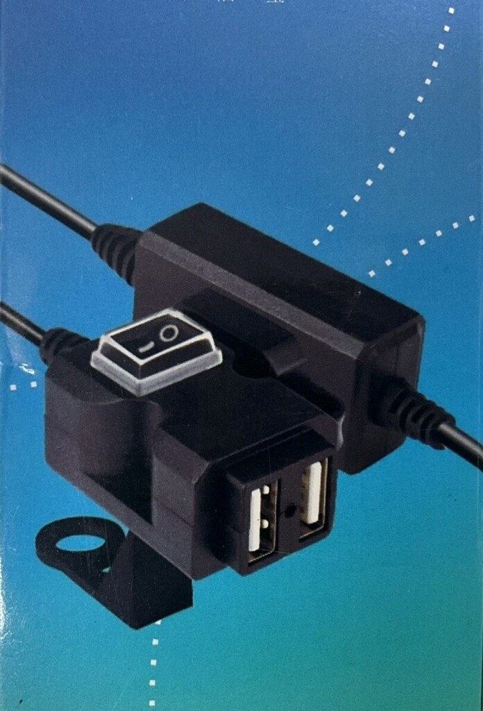 Motosiklet Çift USB Portlu Şarj Cihazı Soketi Su Geçirmez Güç Adaptörü - 3