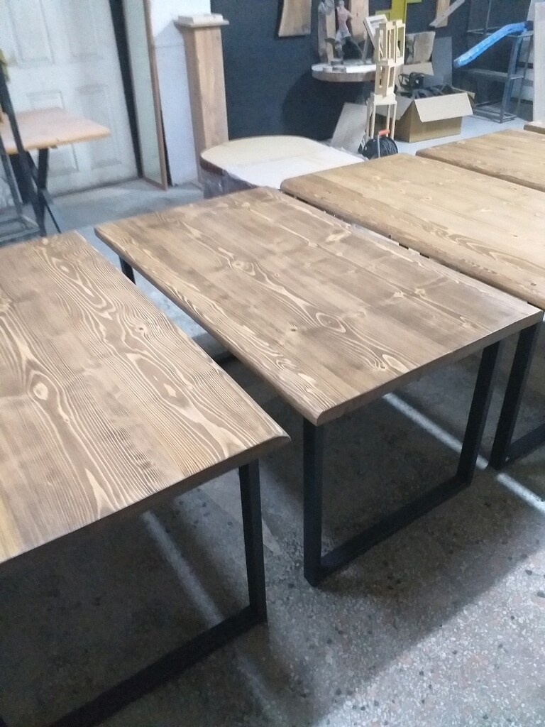 doğal ahşap masa 80x140 - 3