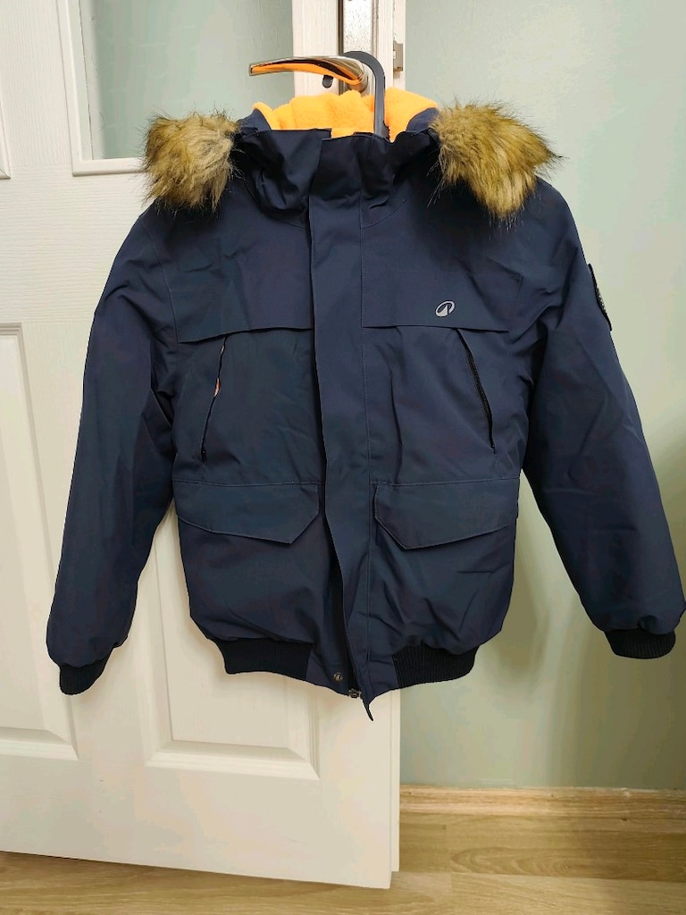 Çocuklu Mont Lacivert Kapüşonlu Decathlon - 4