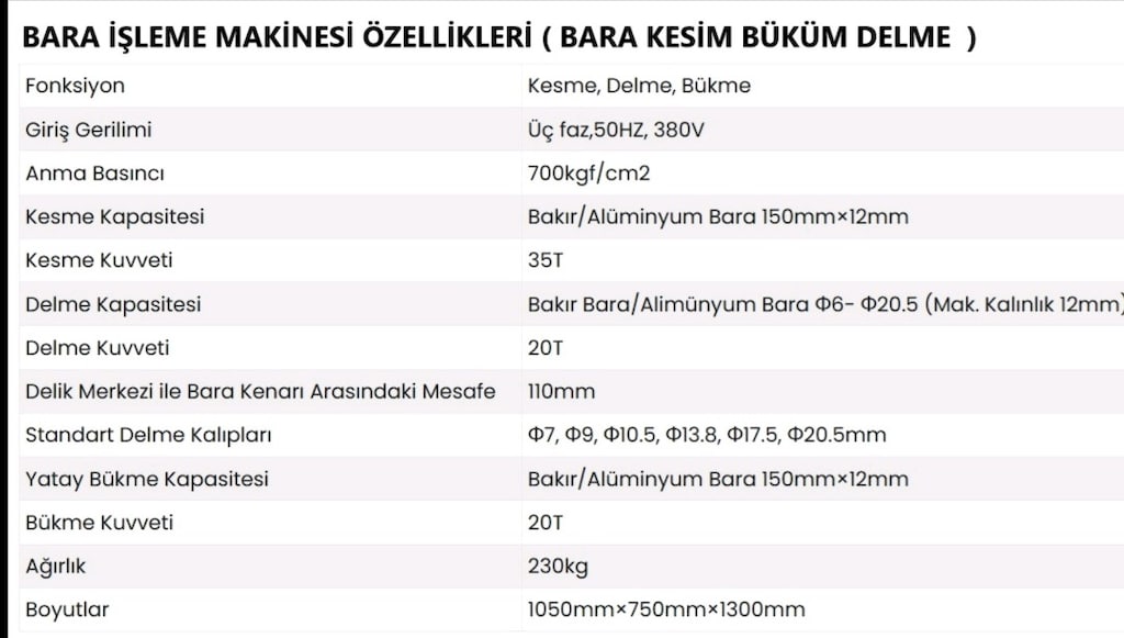 Multitech 2.El Bara İşleme Makinesi (Bara Kesim - Büküm - Delme) 1699$ - 5