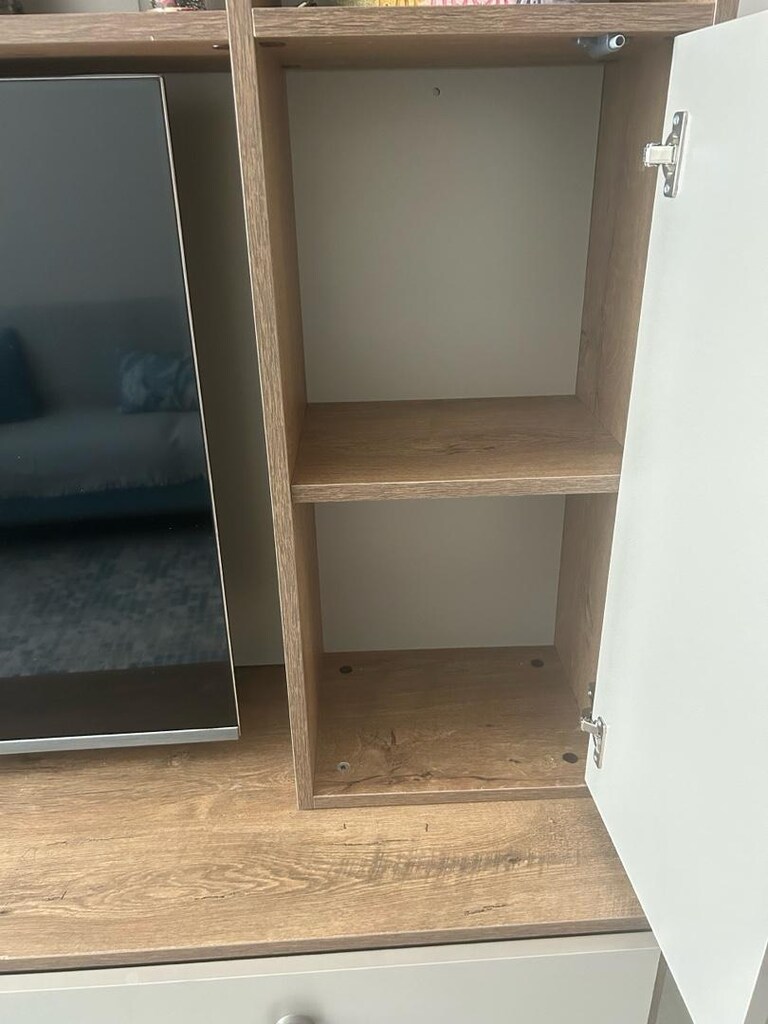 ENZA HOME-MARKA ÜÇLÜ SET-TV ÜNİTESİ/ AYNALI KONSOL/ ORTA SEHPA - 2