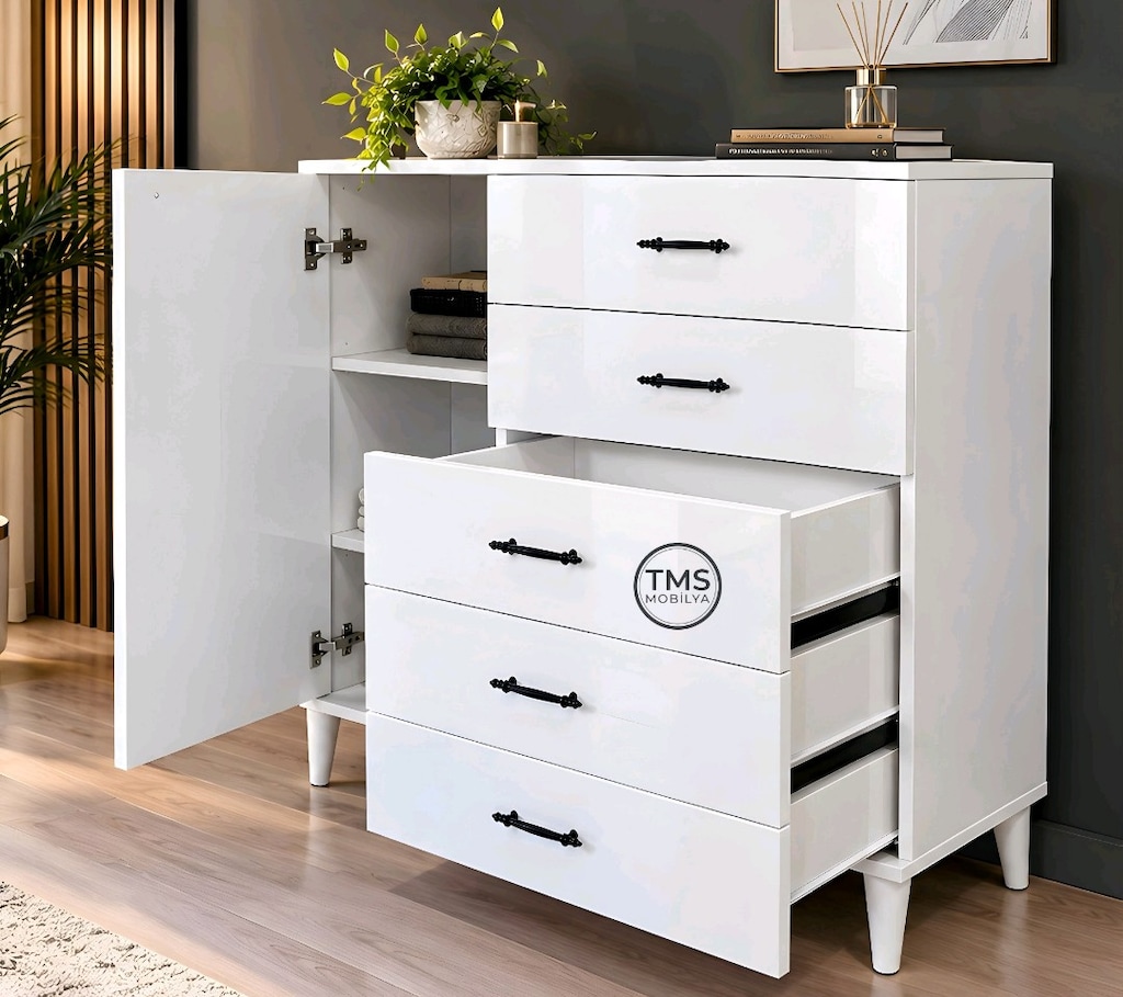 Dolap Mdf Şifonyer çamaşırlık çekmece yatak odası dolabı - 2