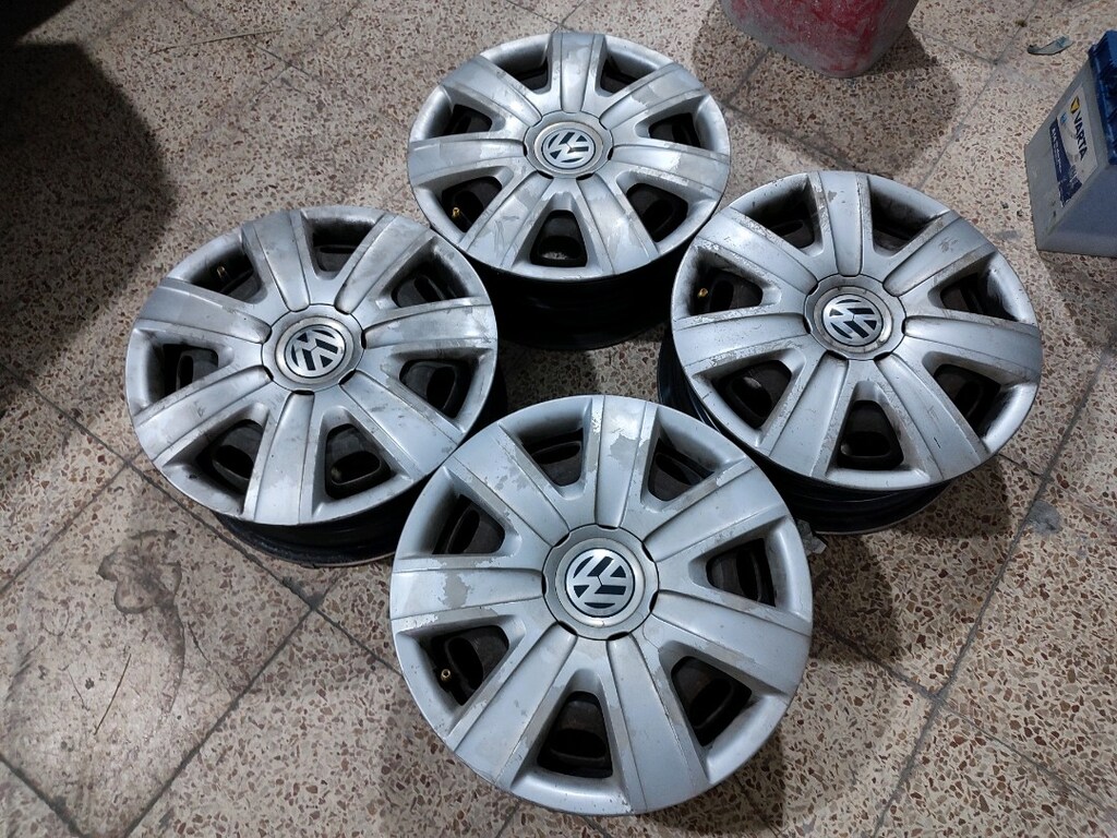 14 inç Polo 5*100 bijon aralığı teneke jant takımı Kapaklı 3750 kapakl - 3