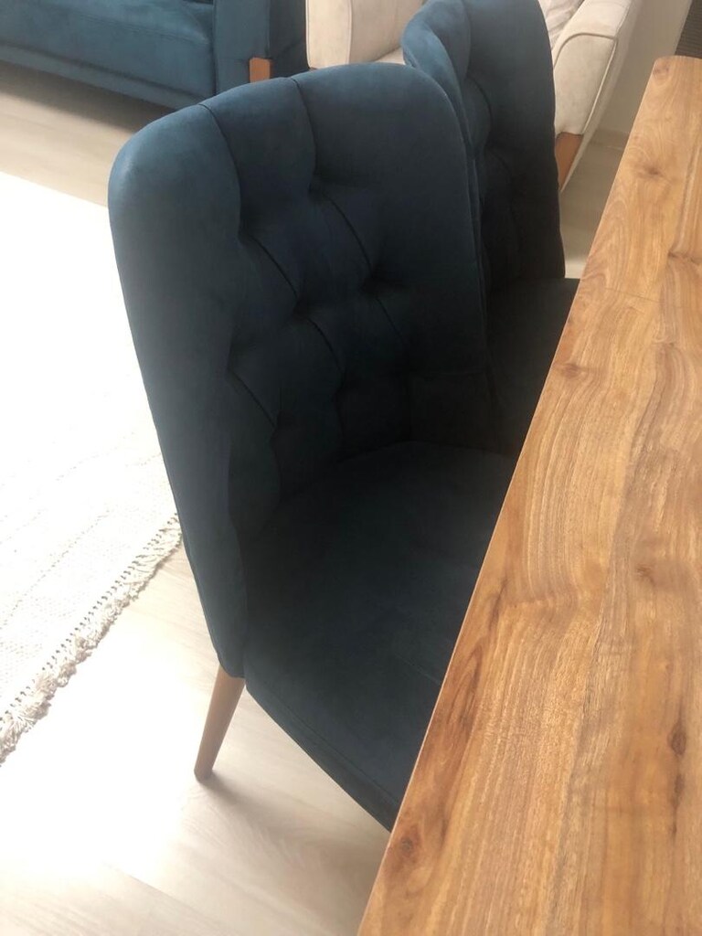 6li sandalye ve ahsap acilabilir yemek masasi ,konsol büfesiyle . - 3