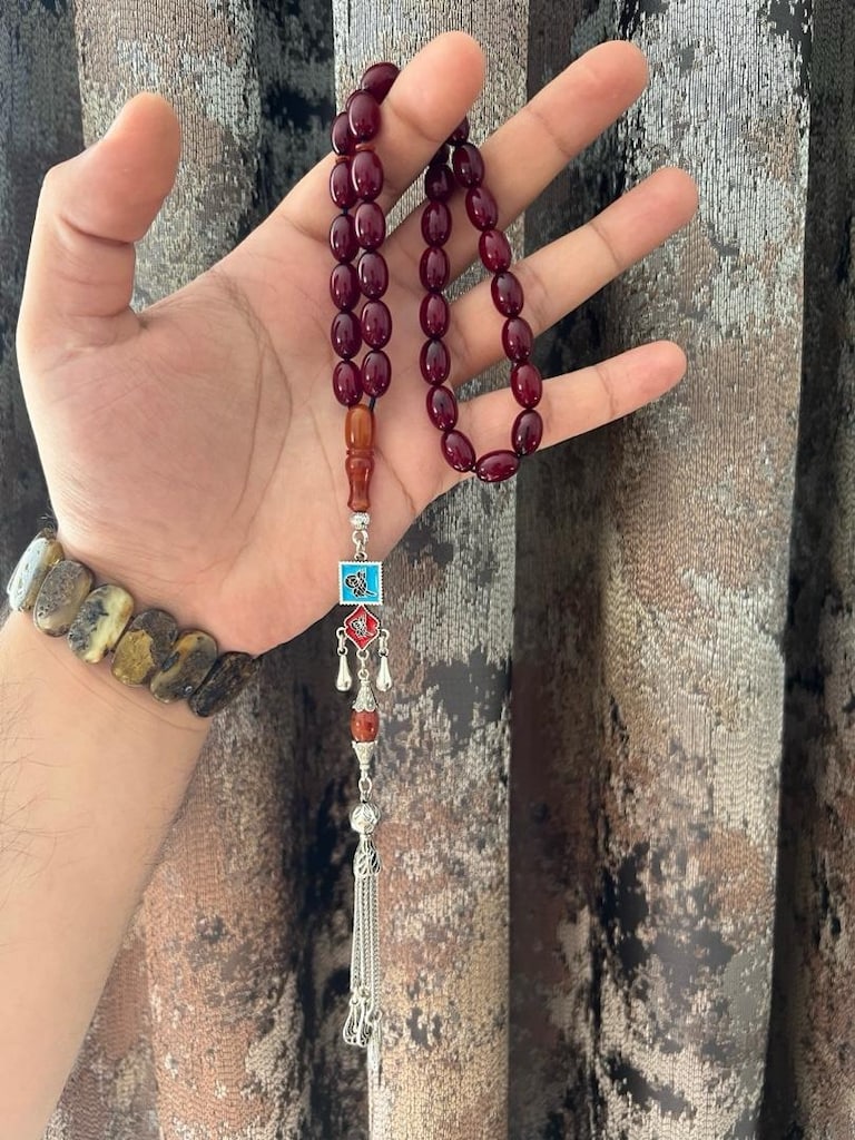 Sıkma Kehribar Tesbih - 4