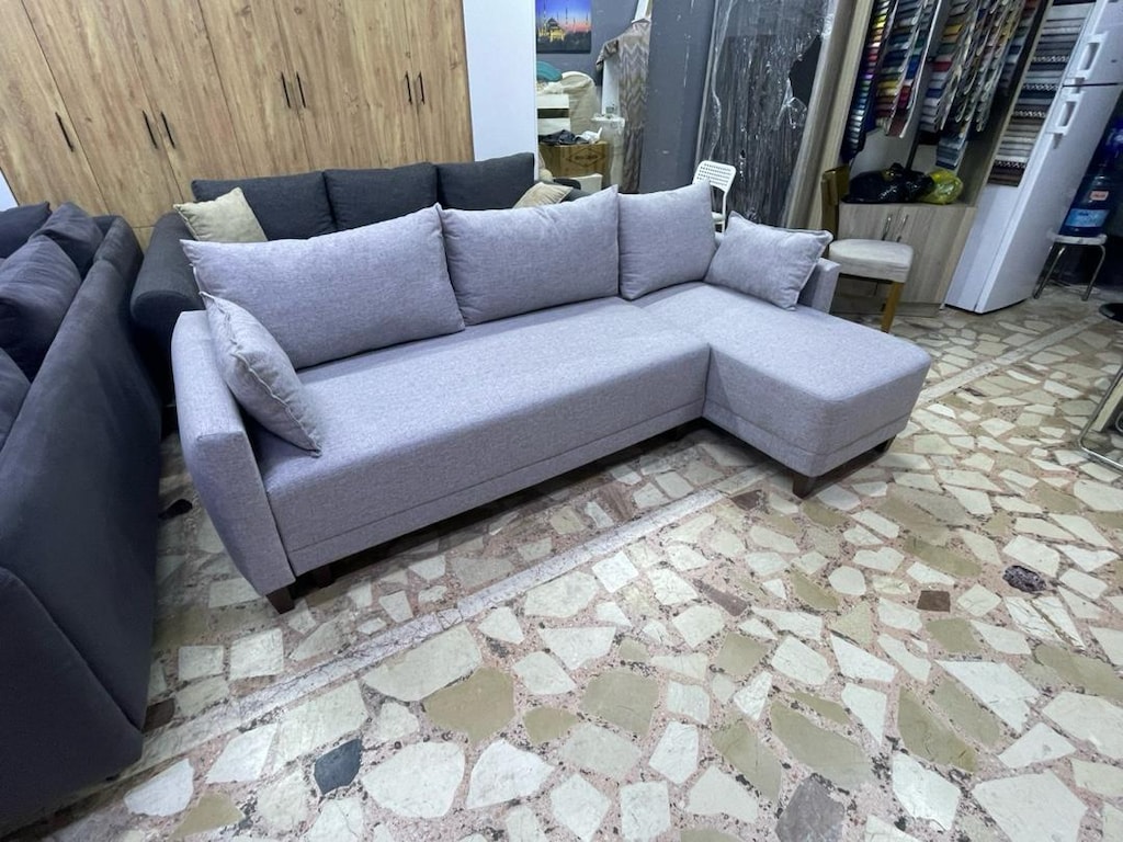 ENZA HOME SMART KÖŞE L KOLTUK YATAKLI BAZALI SIFIR KUMAŞ 240/145 - 2