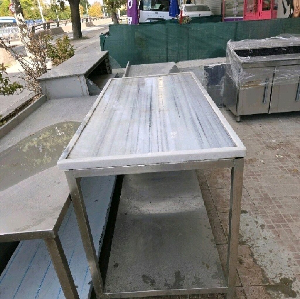 Mermerli Tezgah Hamur Açma Tezgahı Endüstriyel Çalışma Tezgahı - 3