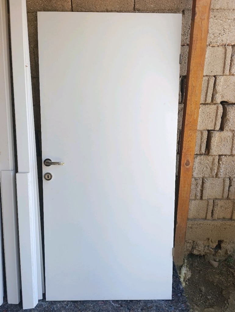 ÇOK TEMİZ ÇIKMA AMERİKAN PANEL KAPI DÜZ BEYAZ (KASA PERVAZ DAHİL) - 3