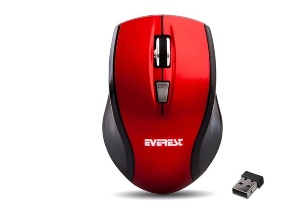 Everest Sm-245r Nano Optik Kırmızı/Siyah Kablosuz Mouse - 2