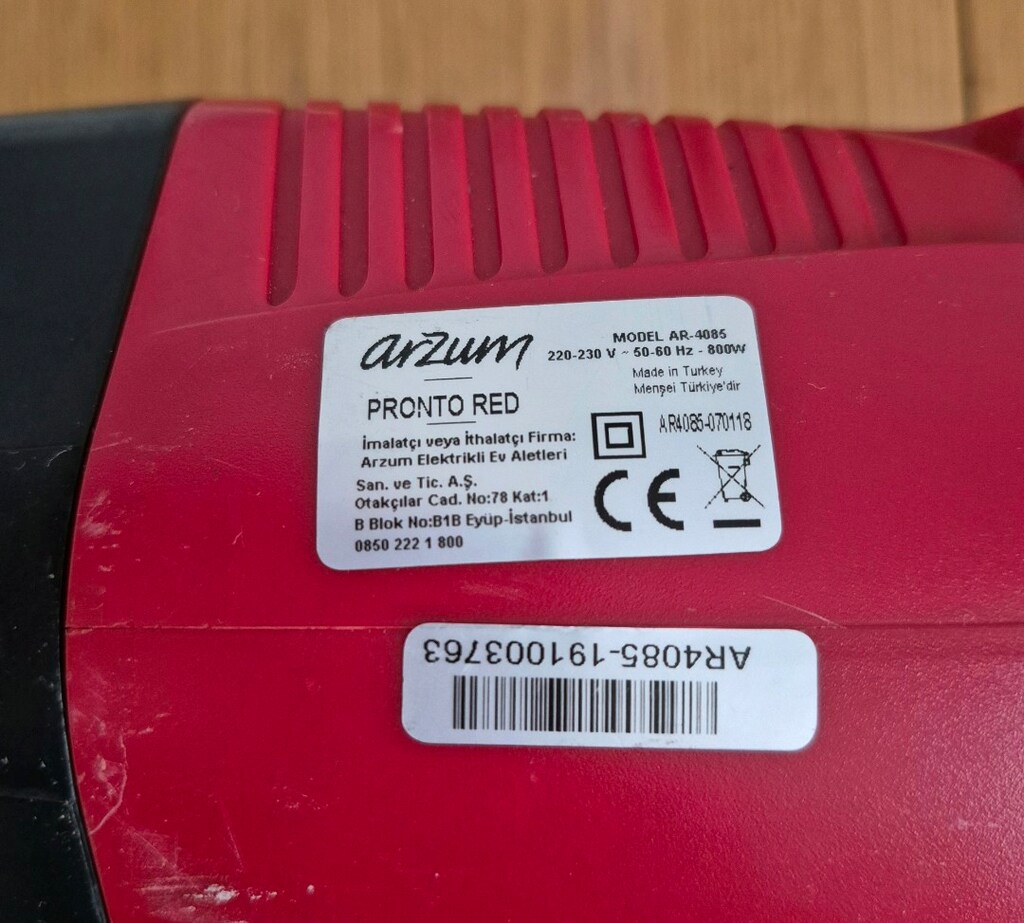 ARZUM AR4013 Hera 1600 W Dikey Elektrikli Süpürge Kırmızı - 6