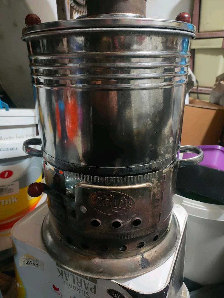 bir defa kullanıldı krom semaver - 4