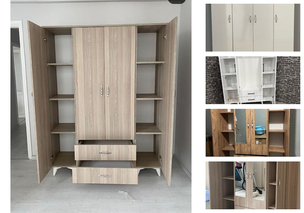 4 kapaklı elbise dolabı fpgwcngbtx - 3