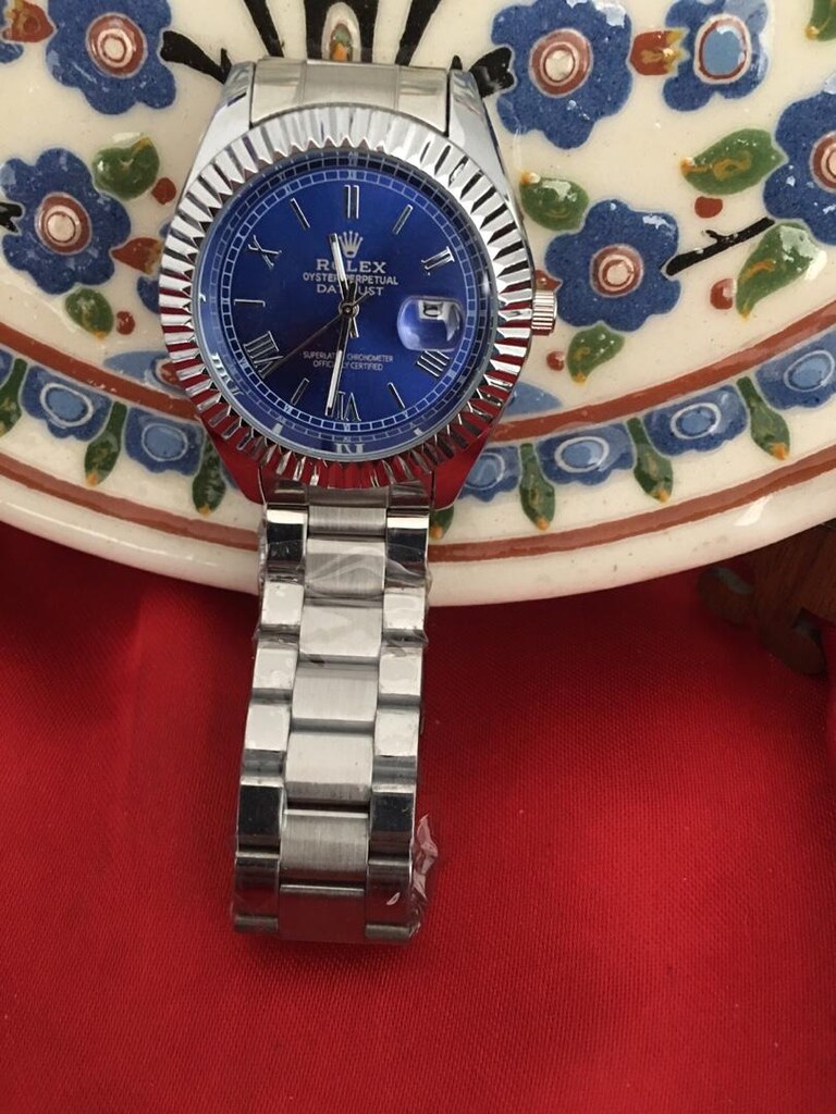 Rolex Oyster Perpetual Mavi Romalı Rakamlı Saat - 7
