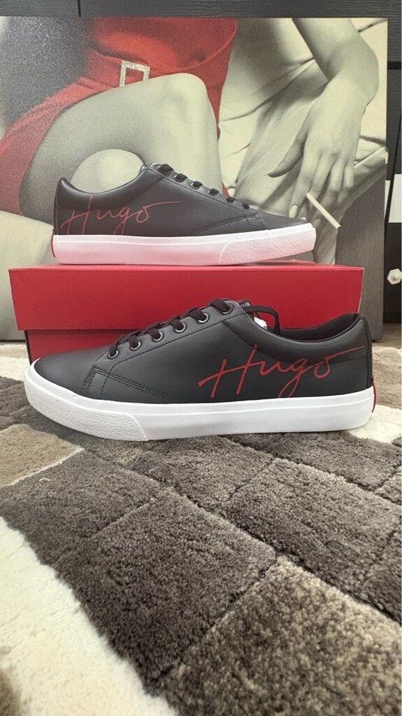 Hugo Siyah Deri Erkek Sneaker Ayakkabı - 2