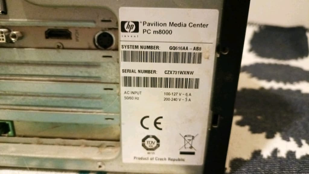 HP Pavilion Media Center PC M8000 - 5