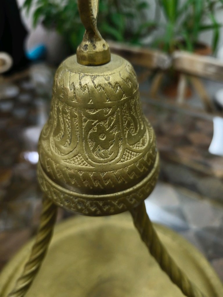 Antika Pirinç Askılı Çay/Kahve Tepsisi - Makedonya Ohri - 3