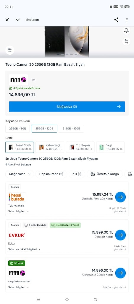 Tecno Camon 30 ● 12+12 RAM /256GB 7-8 AY TECNO GARANTLİ●RAKAM 12.⁵⁰⁰₺ - 3