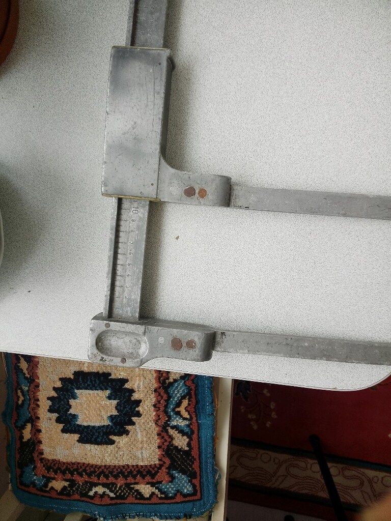80 cm ölçülerinde ANTİKA kumpas, ağaç ve tomruk ölçme aleti - 5