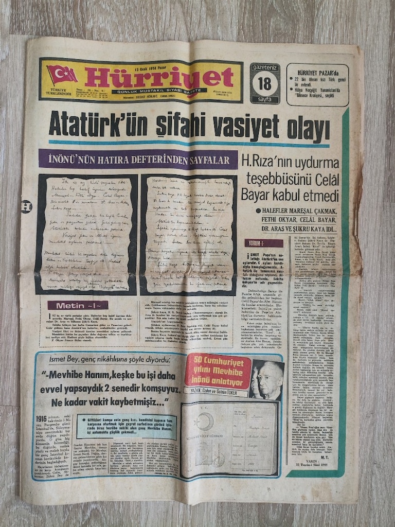 1974 ve 1987 Yılı Hürriyet Gazetesi - 4