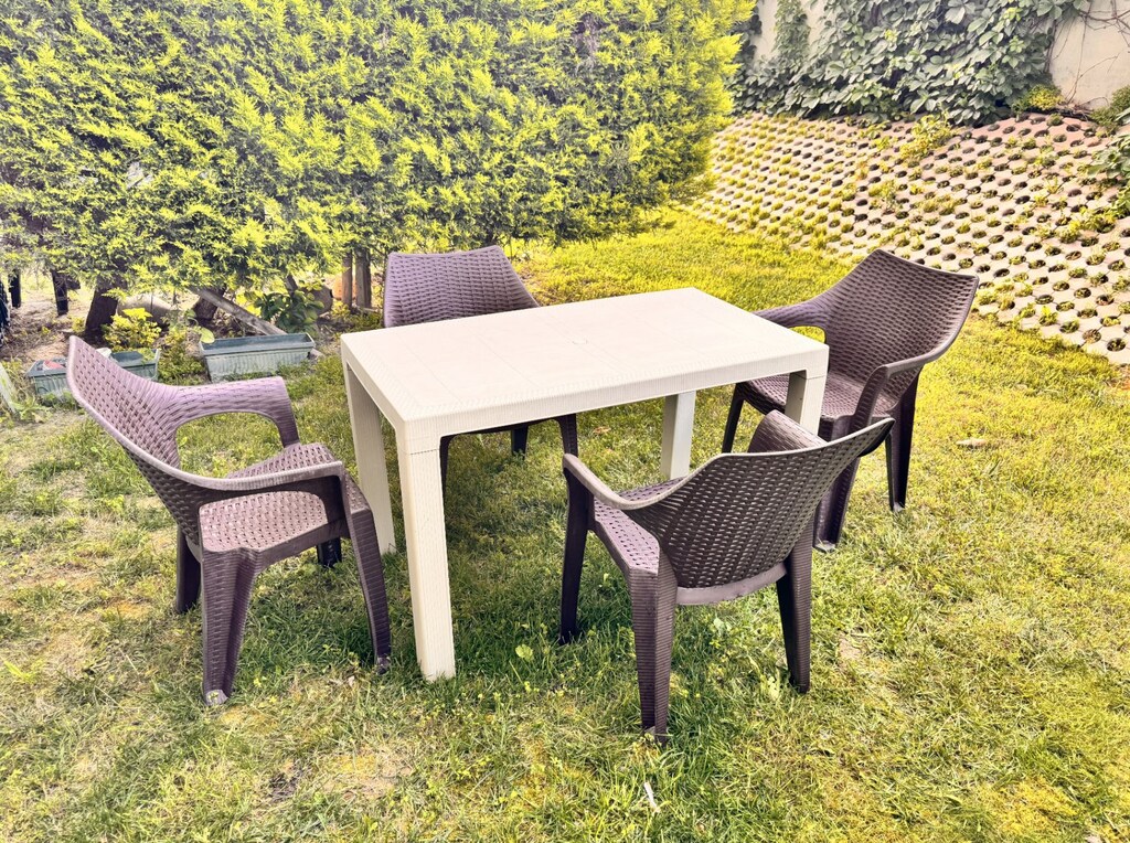 Çok Temiz Bahçe/Balkon Masası ve 4 Adet Sandalye Takımı - 2