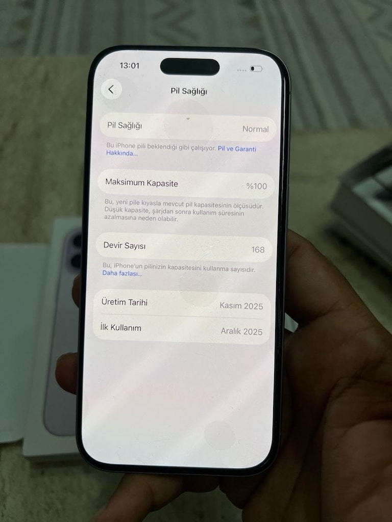 Yurtiçi 17 256 gb pil sağlığı 100 18 ay garantili - 8