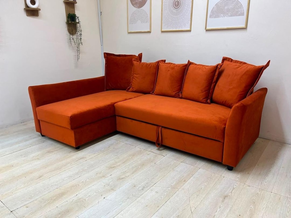 IKEA HOLMSUND SIFIR KAPLAMA YATAKLI BAZALI L KÖŞE KOLTUK KANEPE - 3