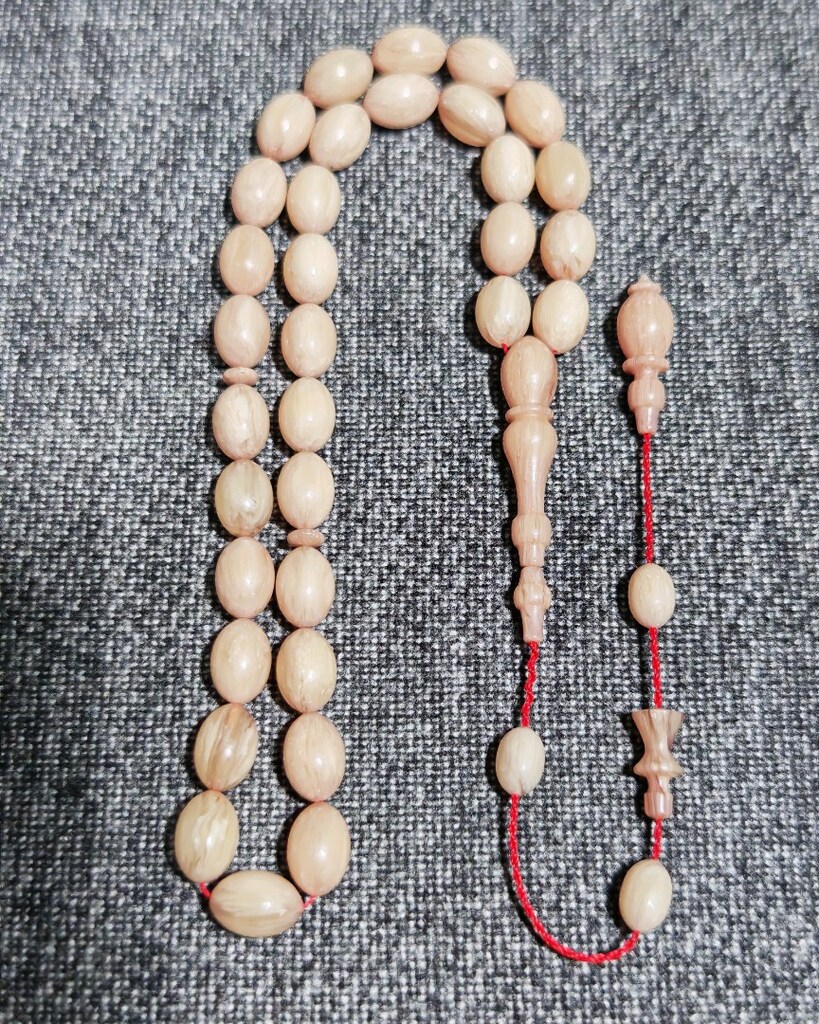 usta işçilikli sistemli sıkma kehribar tesbih - 3