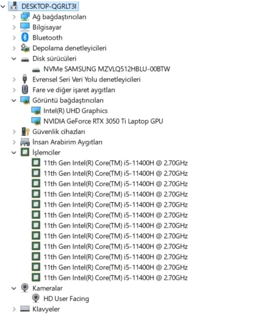 i5 11. Nesil Acer Nitro G@ming 16 GB RAM tam bir oyun canavarı laptop - 10