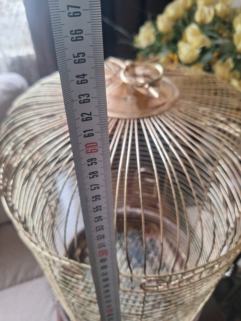 .Pirinç büyük kuş kafesi ölçüsü fotoda da mevcuttur - 2