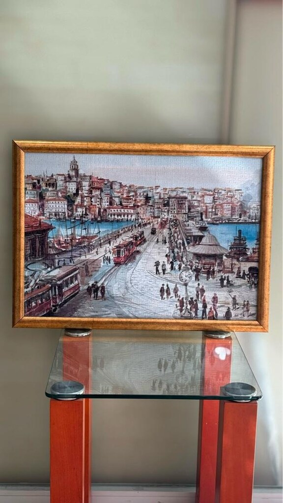 İstanbul Şehir bu Manzaralı Puzzle Tablo 75 cm x 55 cm - 2