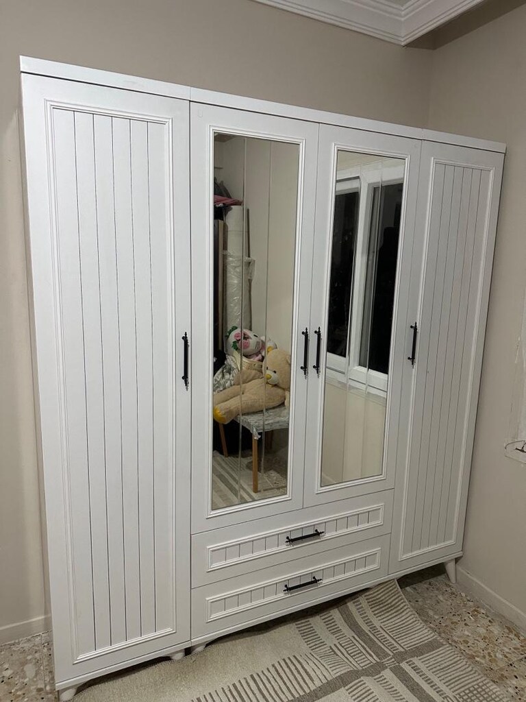 ultra lüks 4 kapaklı 180cm dolap sıfır ürün adrese teslim kapıda ödeme - 4