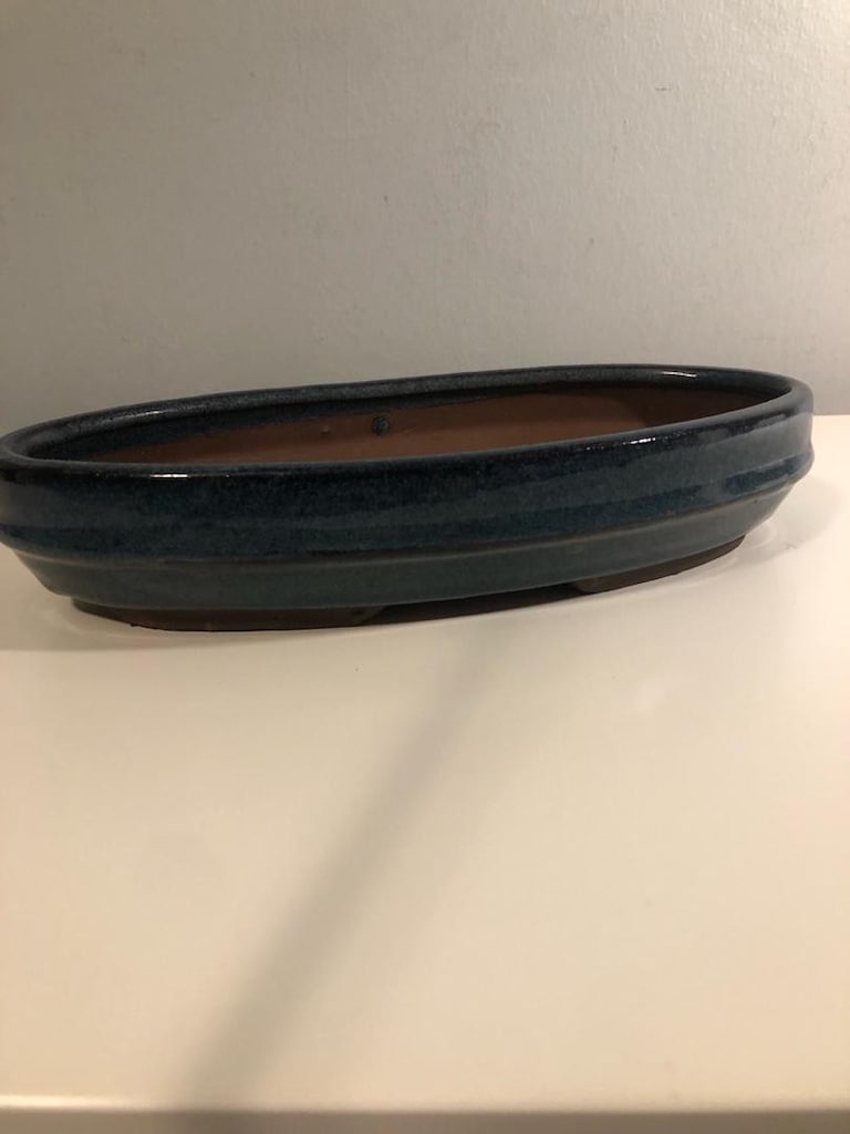 Lacivert Seramik Bonsai Saksı - 2