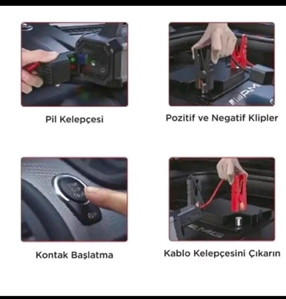 akü takviyesi lastik şişirme el feneri powerbank 10.000 amper gücünde - 2
