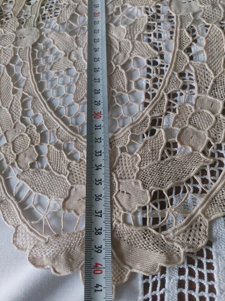 ANGLES DANTEL AVRUPA DONEM SİFİR ÖRTÜ KOYU BEJ CEYİZLİK SANDİKTAN - 3